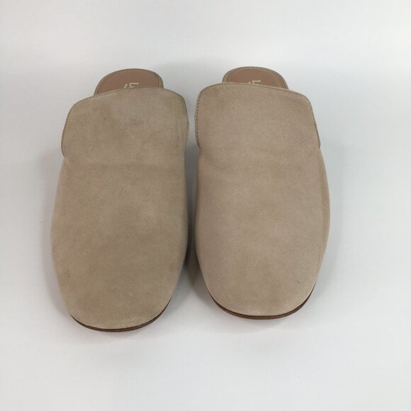 Lewit Bianca Beige Suede Mules Size 37.5. NWOT - Picture 4 of 12